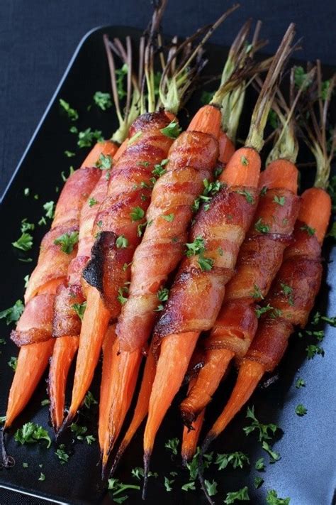 Sweet and Savory: Bacon-Wrapped Maple Glazed Carrots